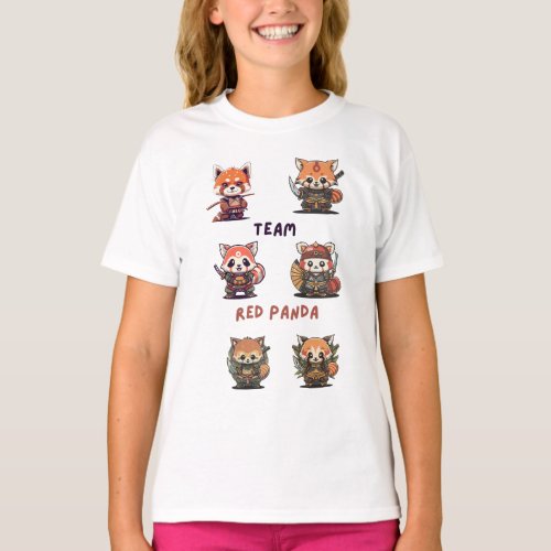 Team Red Panda Samauri T_Shirt