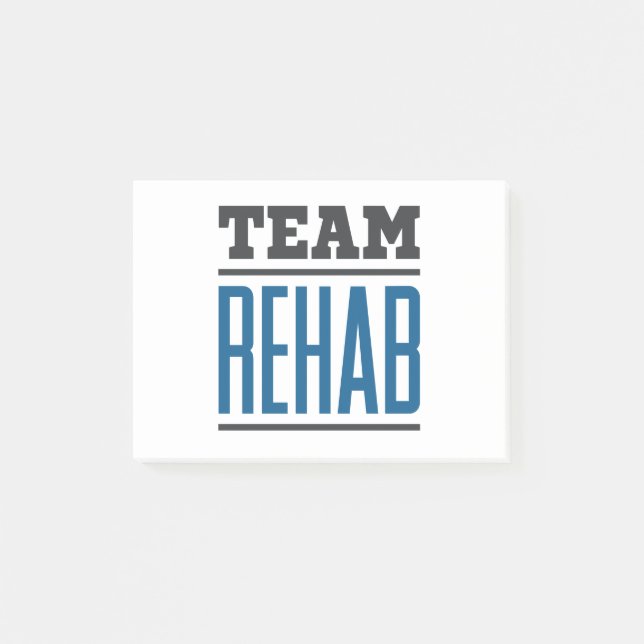 Team Rehab Rehabilitation Technician Therapist Post-it Notes (Front)