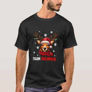 Team Reindeer Christmas Santa Reindeer Face Matchi T-Shirt
