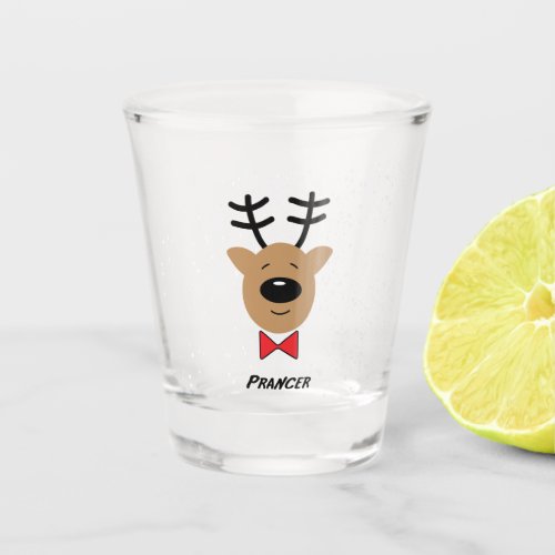 Team Reindeer _ Prancer Shot Glass