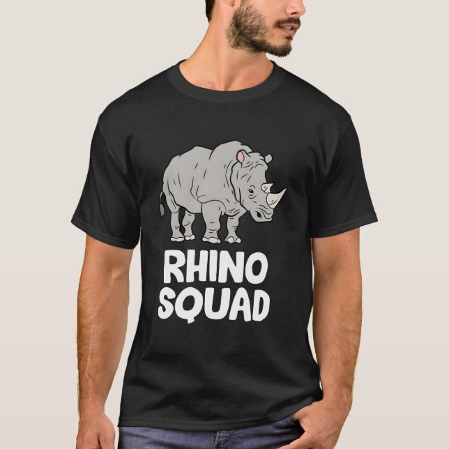 Team Rhino Rhino Squad Love Rhinoceros T-Shirt (Front)