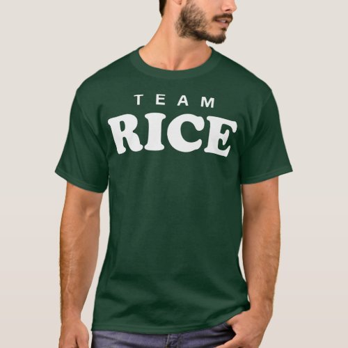 Team Rice Personalized Surname Bride Groom Family  T_Shirt