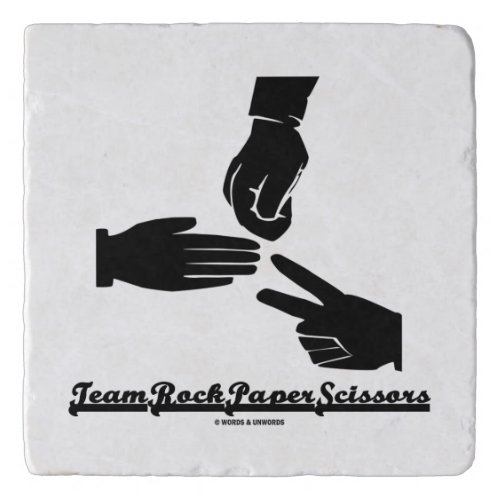 Team Rock Paper Scissors Hand Game Decision Maker Trivet