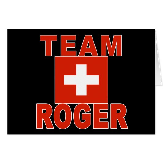 Team Roger with Swiss Flag Cards (Front Horizontal)