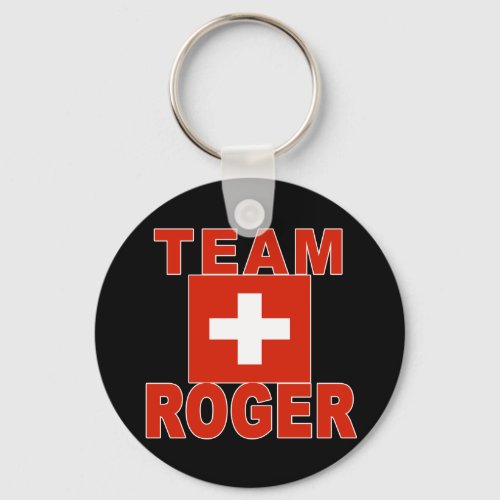 Team Roger with Swiss Flag Keychain