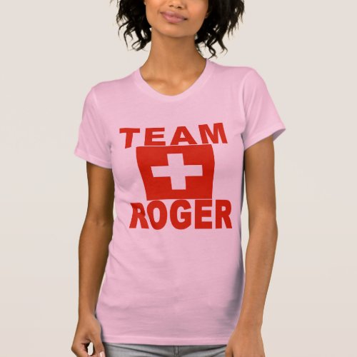 Team Roger with Swiss Flag T_Shirt