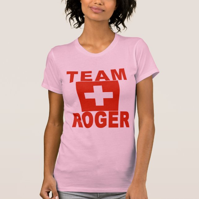 Team Roger with Swiss Flag T-Shirt (Front)