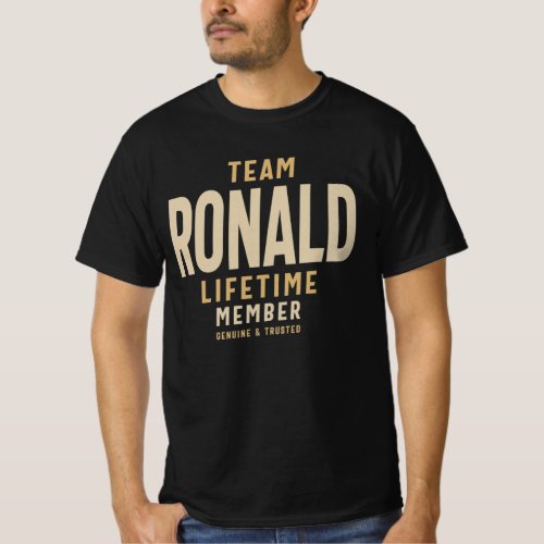 Team Ronald Lifetime Member Personalized Name T_Shirt
