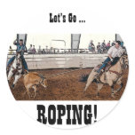 Team Ropers Classic Round Sticker