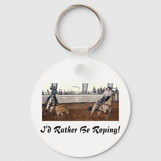 Team Ropers Keychain (Front)