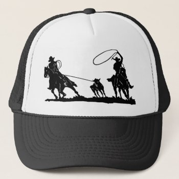 Team Ropin' Trucker Hat by bubbasbunkhouse at Zazzle
