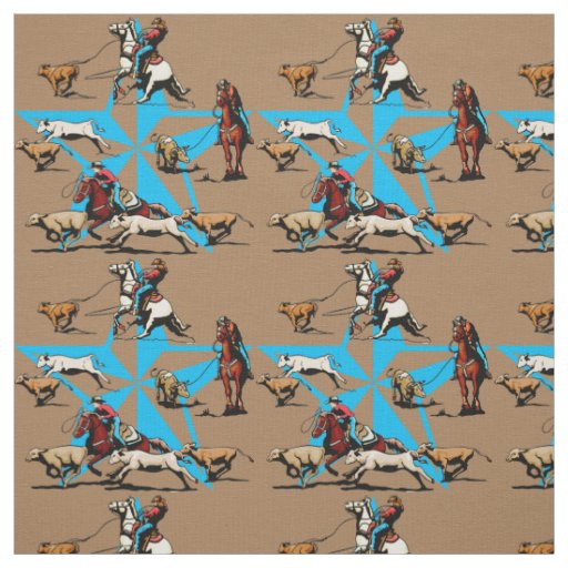 Team Roping Calf Roping Rodeo Western Fabric