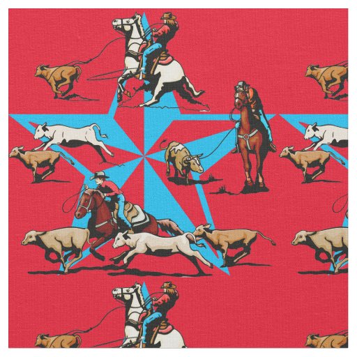 Team Roping Calf Roping Rodeo Western Fabric