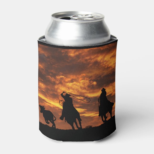 Team Roping Can Cooler (Can Front)