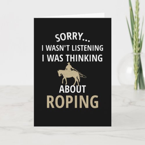 Team Roping  Rodeo Roper Horse Roping Calf Roper Card