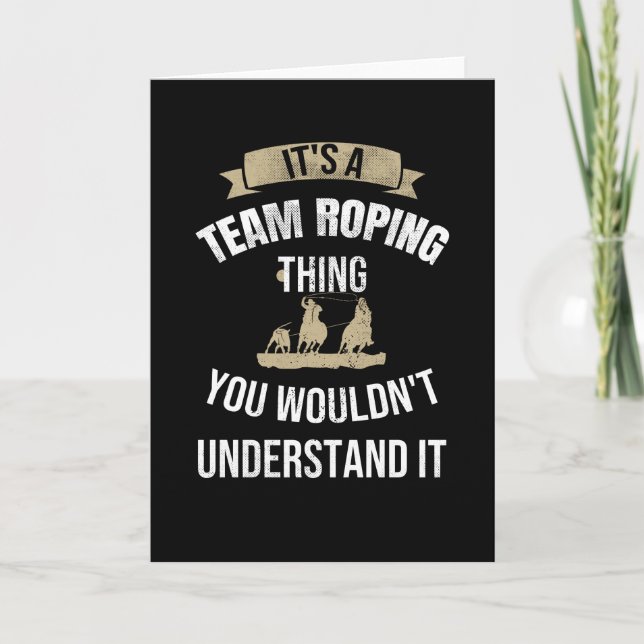 Team Roping | Rodeo Roper Horse Roping Calf Roper Card (Front)
