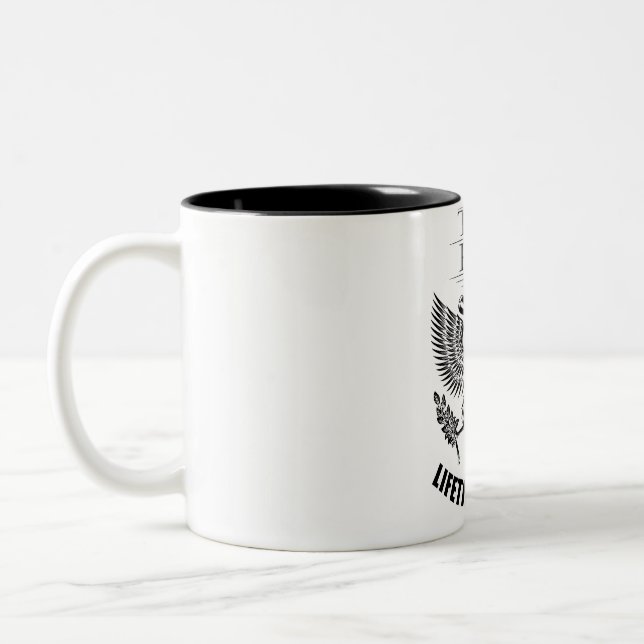 Team Rossi Lifetime member Two-Tone Coffee Mug (Left)