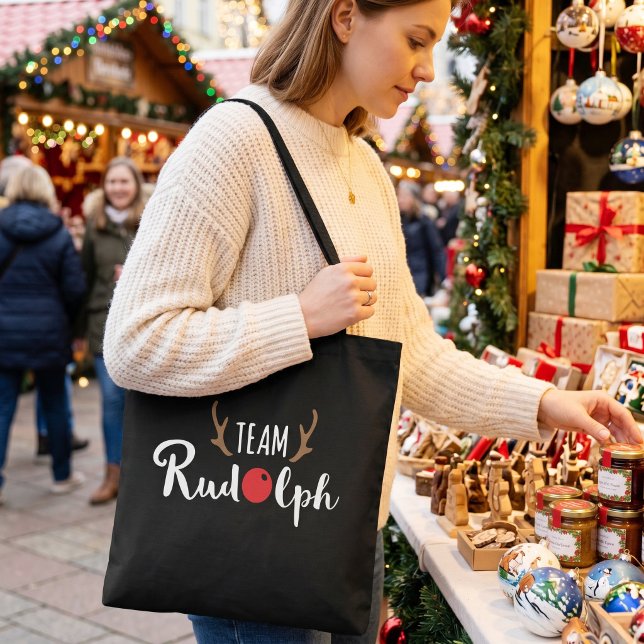Team Rudolph Christmas Motif Tote Bag (Creator Uploaded)