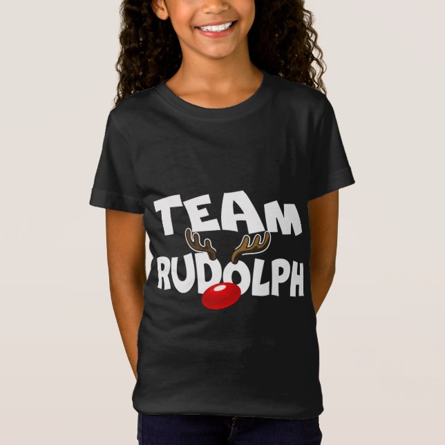 Team Rudolph Cute Christmas Reindeer Deer Lover Gi T-Shirt (Front)