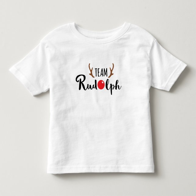 Team Rudolph Family Christmas Design Toddler T-shirt (Front)