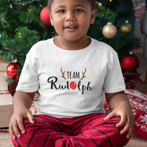 Team Rudolph Family Christmas Design Toddler T_shirt