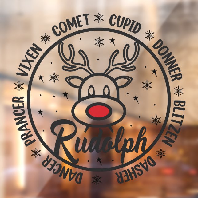 Team Rudolph Window Cling (Sheet 2)