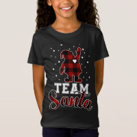 Team Santa Buffalo Plaid Christmas Family Matching