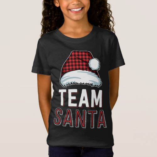 Team Santa Buffalo Plaid Red Family Matching Chris T_Shirt