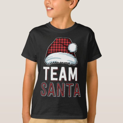 Team Santa Buffalo Plaid Red Family Matching Chris T_Shirt