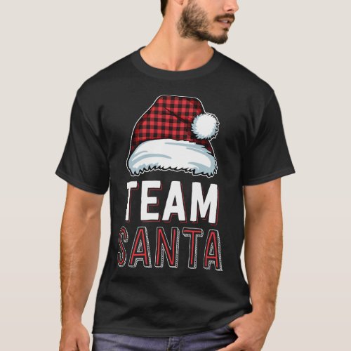 Team Santa Buffalo Plaid Red Family Matching Chris T_Shirt