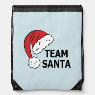 Team Santa , Christmas Gift Drawstring Bag