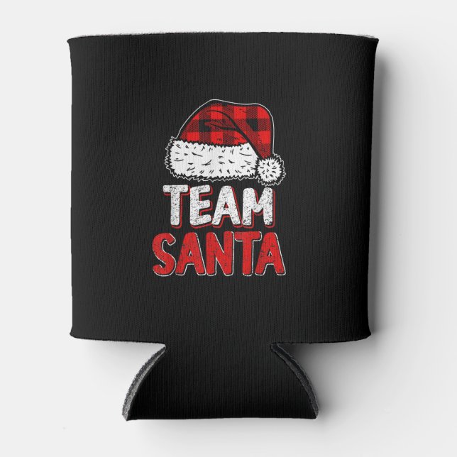 Team Santa Christmas Party Pajamas Family Group Ma Can Cooler (Front)