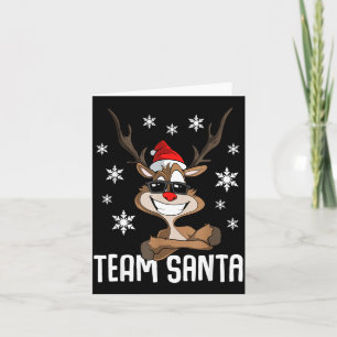 Team Santa Christmas Reindeer Card