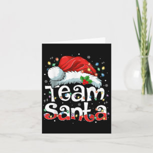 Team Santa Claus Christmas Family Matching Pajama  Card
