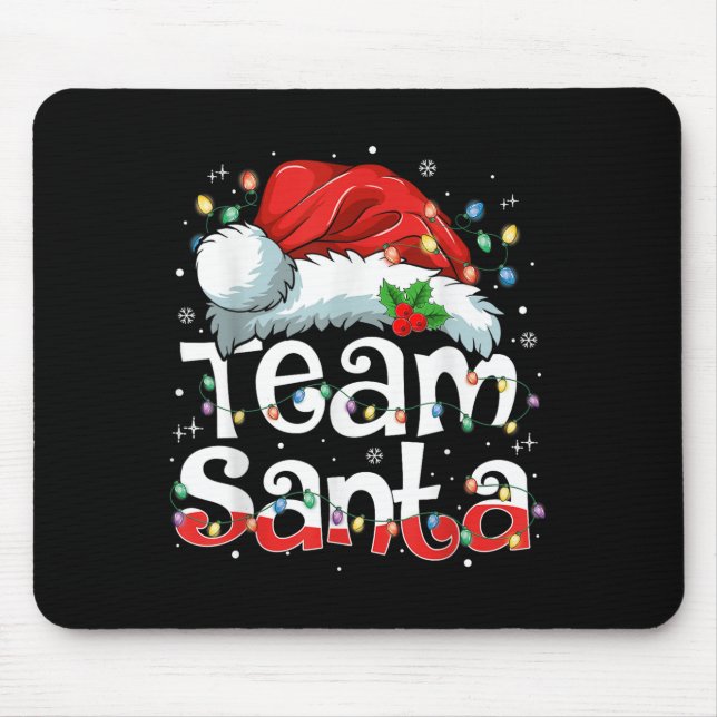 Team Santa Claus Christmas Family Matching Pajama  Mouse Pad (Front)