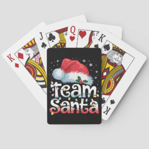 Team Santa Claus Christmas Family Matching Pajama Poker Cards