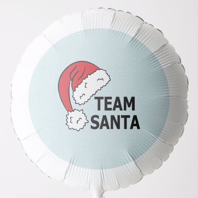 Team Santa ,Cool Christmas Gift Balloon (Front)