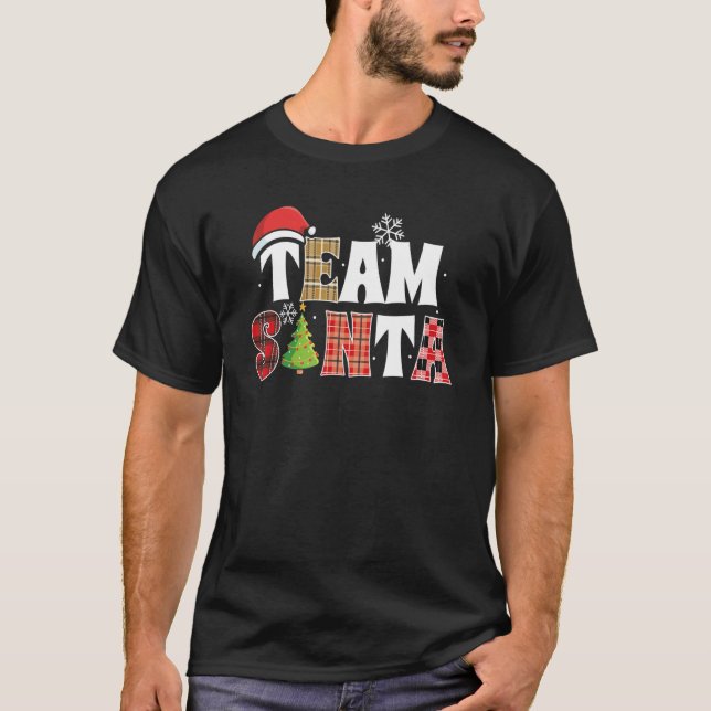 Team Santa Family Group Matching Christmas Pajama  T-Shirt (Front)