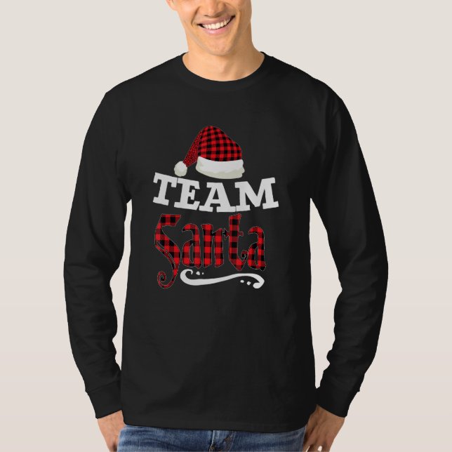 Team Santa Family Group Matching Christmas Pajama  T-Shirt (Front)