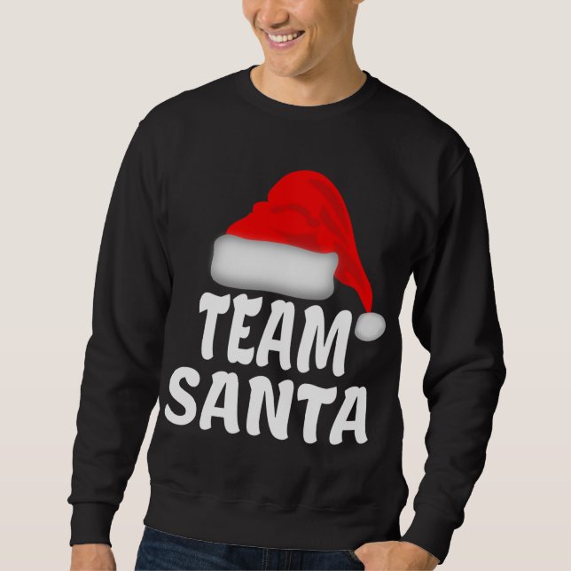 Team Santa Family Matching Kids Adults Fun Sweatshirt (Front)