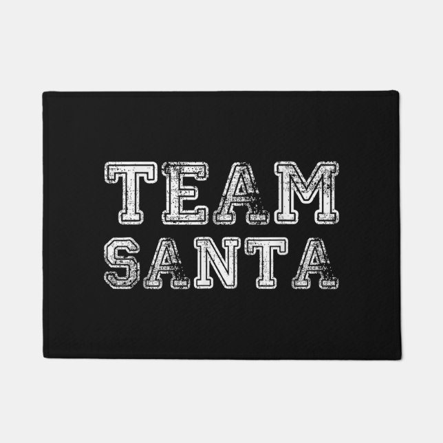 Team Santa Funny Christmas  Doormat (Front)