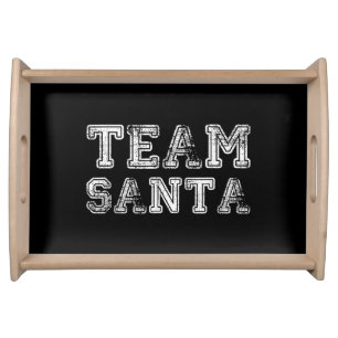 Team Santa Funny Christmas Serving Tray