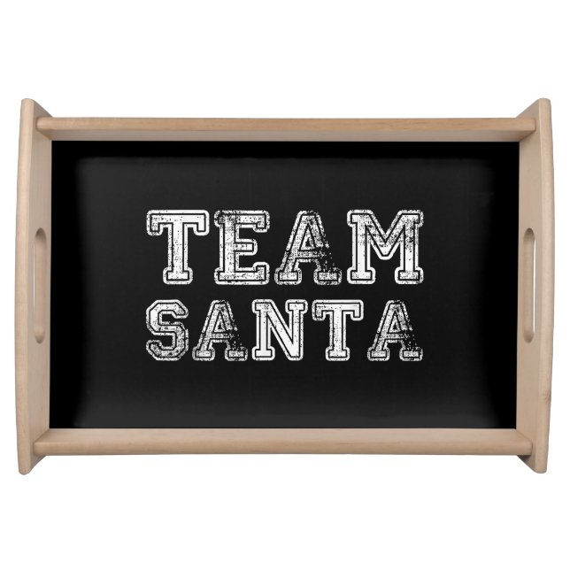 Team Santa Funny Christmas  Serving Tray (Front)