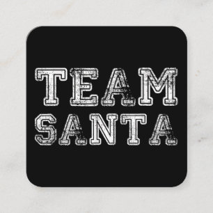 Team Santa Funny Christmas Square Business Card