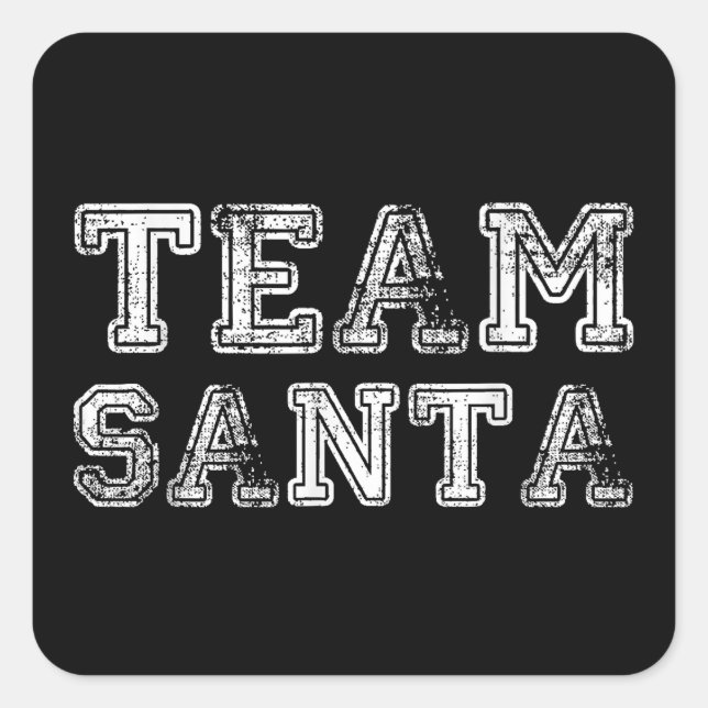 Team Santa Funny Christmas  Square Sticker (Front)