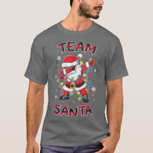 Team Santa Merry Christmas Tree Lights Dabbing San T-Shirt