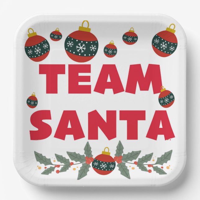 Team Santa Paper Plates (Front)
