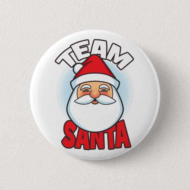 Team Santa Pinback Button (Front)