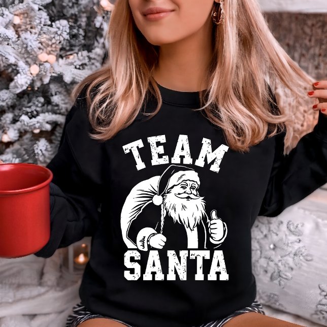 "Team Santa" Thumbs Up Holiday Sweatshirt (Creator Uploaded)