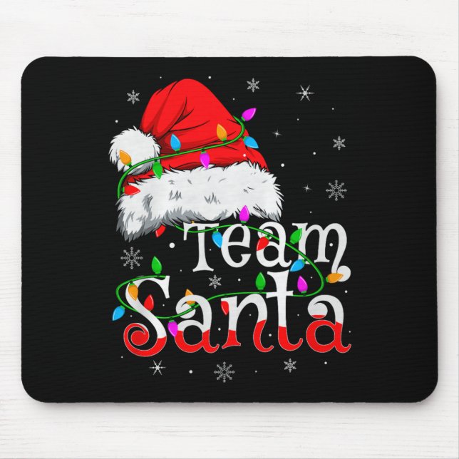 Team Santa Xmas Pajamas Matching Family Group Chri Mouse Pad (Front)